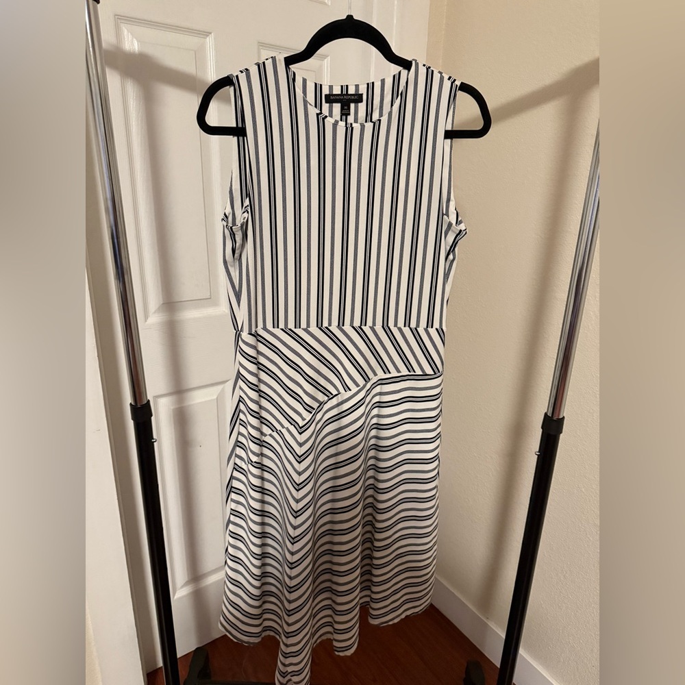 Banana Republic Stripped Asymmetrical Dress